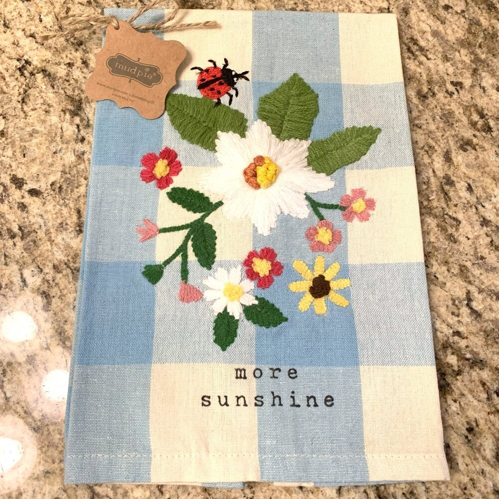 New Mudpie 'More Sunshine' Tea Towel